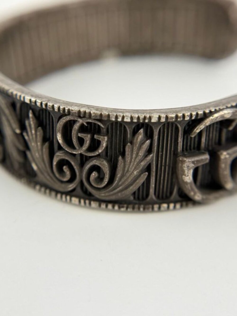 Gucci GG Marmont Bangle Bracelet Silver Vintage Ji Su Hboc - Picture 5 of 16